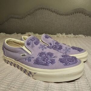 Purple floral vans size 11.5 mens